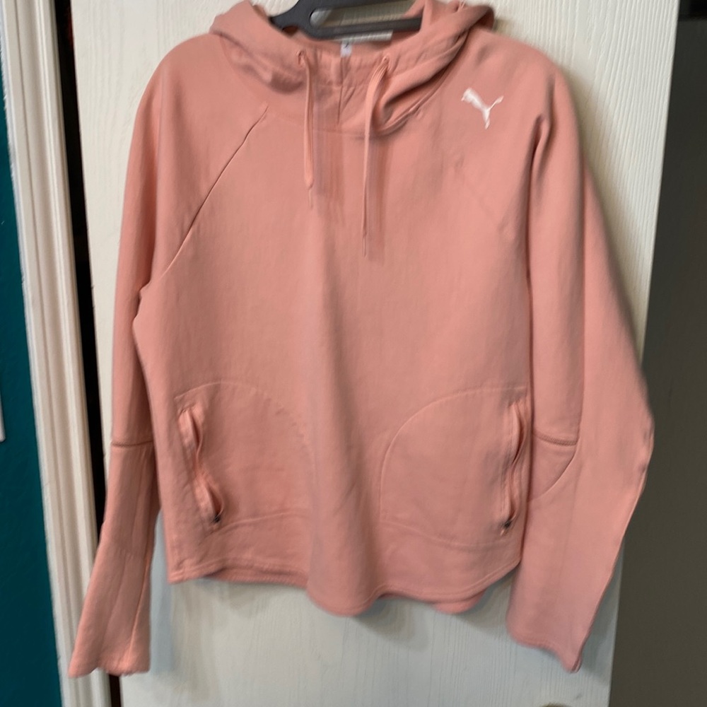 Puma light pink athletic sweatshirt